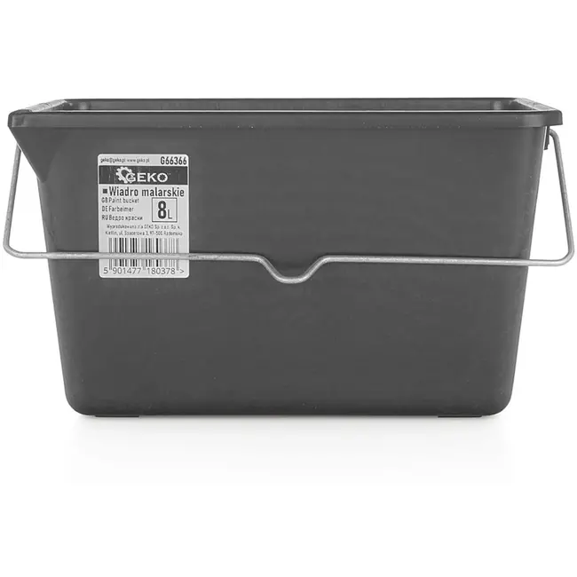 GEKO Verfemmer - 8L - Stevig PP Plastic - Met Groeven en Liter Markeringen