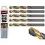 Tvardy Metaalboor - 10,20 mm - Zwart & Goud - TiN Coating - HSS Staal - 5 stuks