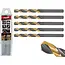 Tvardy Metaalboor - HSS 9,50 mm - TiN coating - Zwart & goud - Lange levensduur - 5 stuks