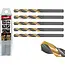 Tvardy Metaalboor - HSS 8 mm - TiN Coating - Zwart & Goud - Slijphoek 135° - 5 stuks