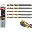 Tvardy Metaalboor - HSS 7 mm - TiN coating - Zwart & goud - Voor harde materialen - 5 stuks