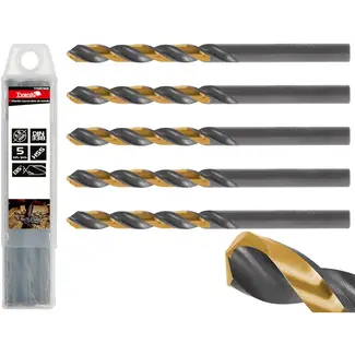 Tvardy Metaalboor - HSS 6,80 mm - TiN coating - Zwart & goud - Slijphoek 135° - 5 stuks