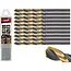 Tvardy Metaalboor - HSS 5,5 mm - TiN coating - Zwart & Goud - Slijphoek 135° - 10 stuks