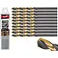 Tvardy Metaalboor - HSS 4,80 mm - TiN Coating - Zwart & Goud - 10 stuks