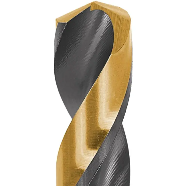 Tvardy Metaalboor - HSS 4,5 mm - TiN coating - Zwart & goud - Slijphoek 135° - 10 stuks