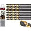 Tvardy Metaalboor - HSS 4,20 mm - TiN coating - Zwart & goud - Lange levensduur - 10 stuks