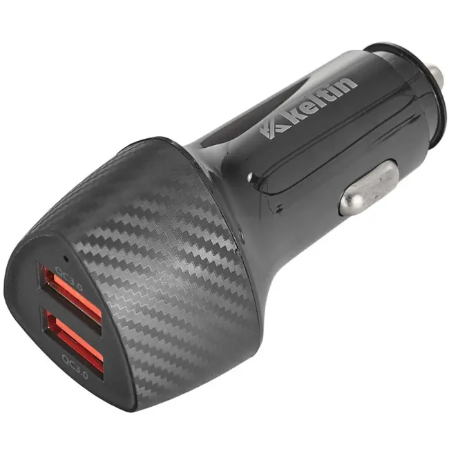 Keltin Autolader - 36W - Snelladen - Dual USB - Compact - Zwart