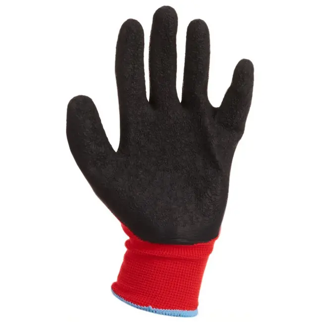 GEKO Werkhandschoenen - Katoen met latexcoating - Maat 11 - Rood/Zwart - EN388 2131 - 12 stuks