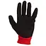 GEKO Katoenen werkhandschoenen - latex grip - maat 7 - rood/zwart - 12 stuks
