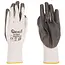 GEKO Katoenen werkhandschoenen - nitrilcoating - maat 8 - wit/grijs - 12 stuks