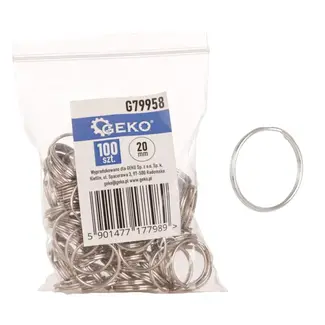 GEKO Metalen sleutelhangers - 20 mm - Set van 100 stuks