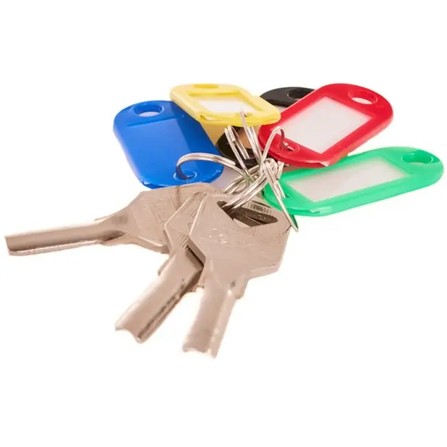 GEKO Metalen sleutelhangers - 30 mm - Set van 100 stuks