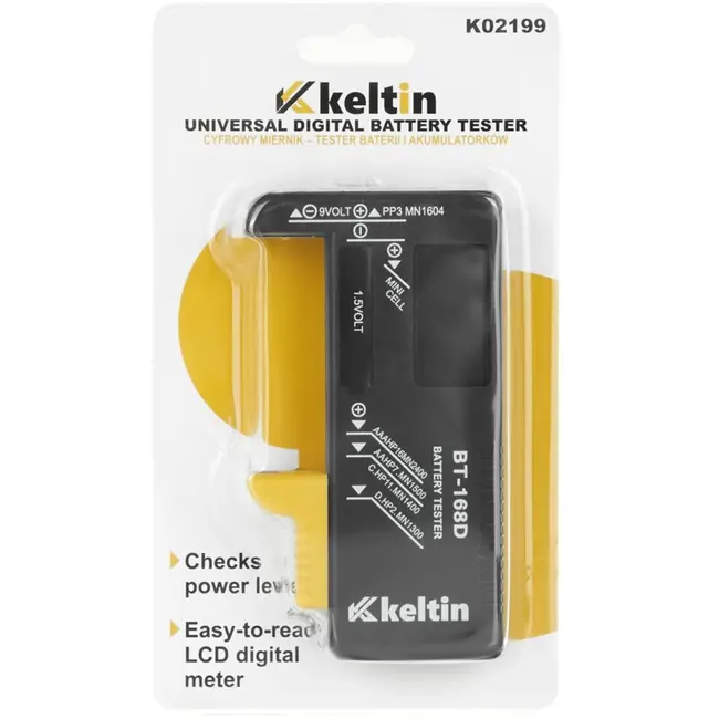 Keltin Digitale batterijtester - veelzijdig - snel - draagbaar - gebruiksvriendelijk