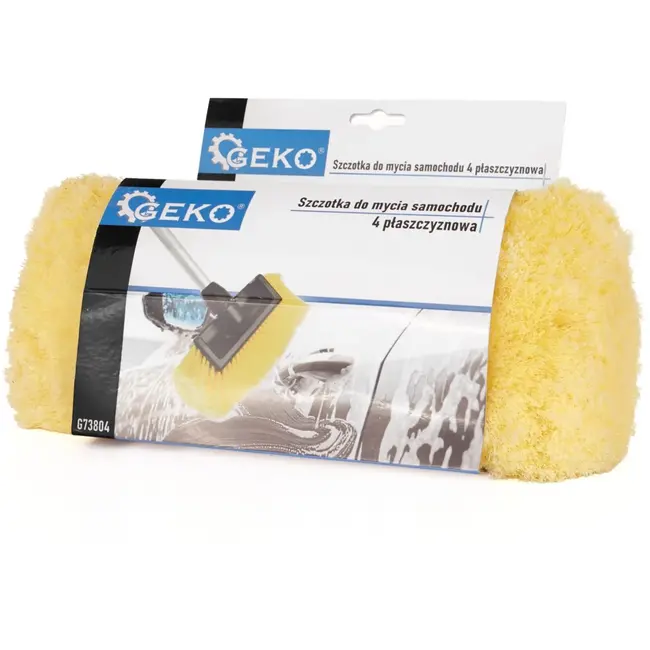 GEKO Vierzijdige borstelkop - Zachte borstelharen - 31 cm - Voor grote voertuigen
