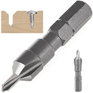 GEKO 3/8 mm verzinkboor - HSS staal - 45° hoek - Hexagonale schacht