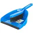 GEKO Antistatische rubberen borstel met stoffer en blik blauw