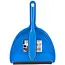 GEKO Antistatische rubberen borstel met stoffer en blik blauw