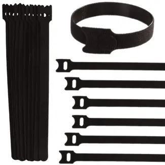 GEKO Klittenband kabelbinders - 10 stuks - 210x12 mm - Herbruikbaar en flexibel