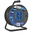 GEKO Elektrische kabelhaspel - 40m - 4 stopcontacten - 1.5mm2 - zwart