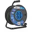 GEKO Elektrische kabelhaspel - 30m - 4 stopcontacten - 1.5mm² koper - Zwart