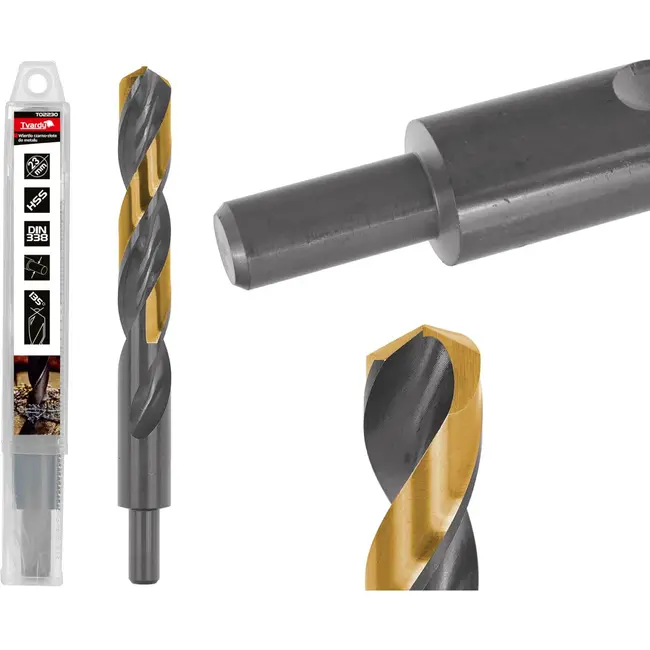 Tvardy Metaalboor - 23 mm - TiN coating - HSS staal - Zwart & goud