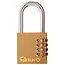 GEKO Messing hangslot - 4-cijferige combinatie - 50 mm - Weerbestendig
