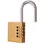 GEKO Messing hangslot - 4-cijferige combinatie - 50 mm - Weerbestendig