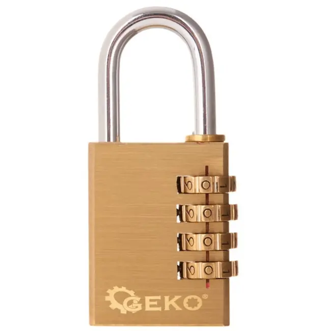 GEKO Brass combinatieslot - 4-cijferig - 38mm - Weerbestendig - 10.000 combinaties