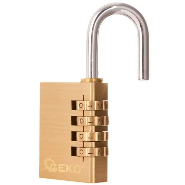 GEKO Brass combinatieslot - 4-cijferig - 38mm - Weerbestendig - 10.000 combinaties