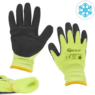 GEKO Fluorescerende winterwerkhandschoenen - isolerend - maat 9 - 12 stuks
