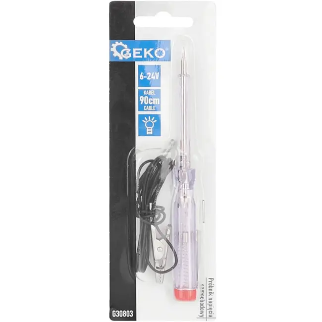 GEKO Automotive spanningsmeter - 6-24V - 90cm kabel - LED-indicator