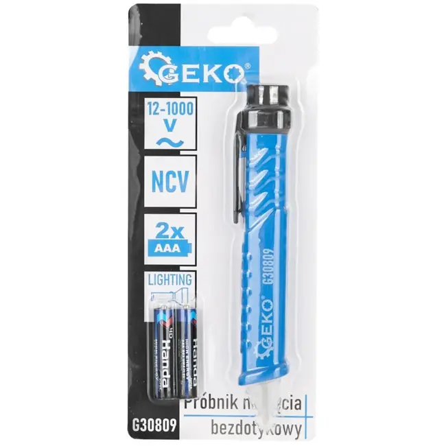 GEKO Spanningsdetector - Non-contact - 12-1000V - Met zaklamp - Inclusief batterijen