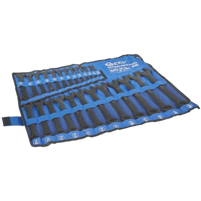 GEKO Set steeksleutels - elliptisch ontwerp - 25-delig - 6-32 mm - zwart antikroosief