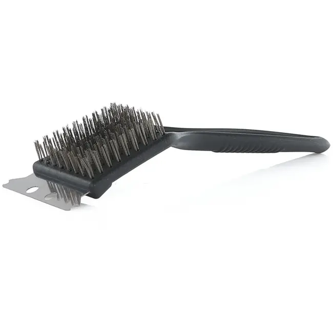 GEKO Barbecue borstel met schraper - 8 rijen staal - Duurzaam en lichtgewicht