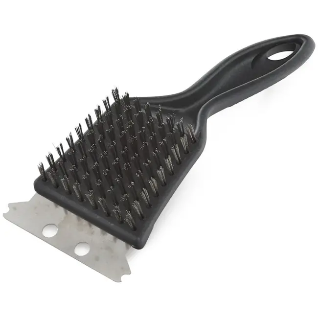GEKO Barbecue borstel met schraper - 8 rijen staal - Duurzaam en lichtgewicht