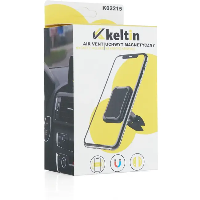 Keltin Magnetische telefoonhouder - 360° draaibaar - minimalistisch design - zwart