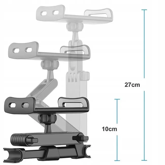 Keltin Opvouwbare autostoelhouder - verstelbaar - 360° rotatie - voor tablets en telefoons