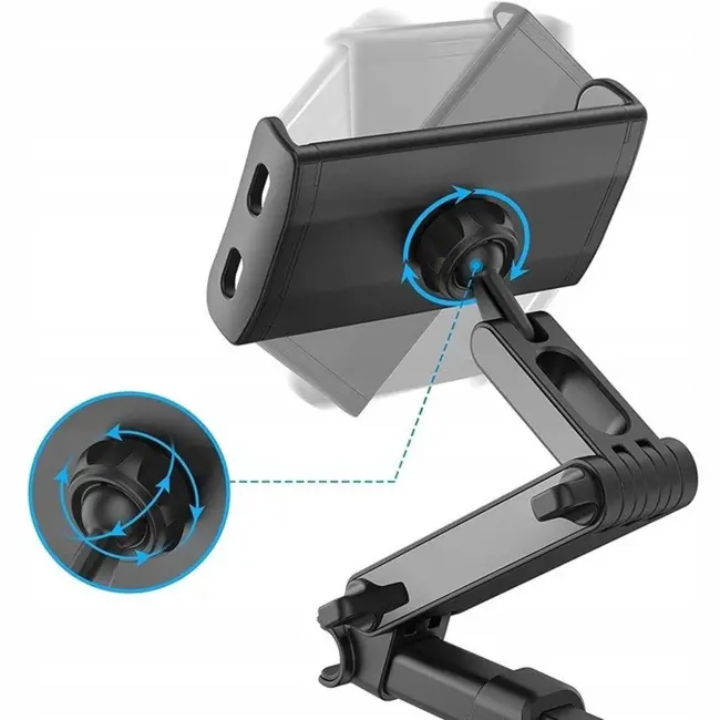 Keltin Opvouwbare autostoelhouder - verstelbaar - 360° rotatie - voor tablets en telefoons