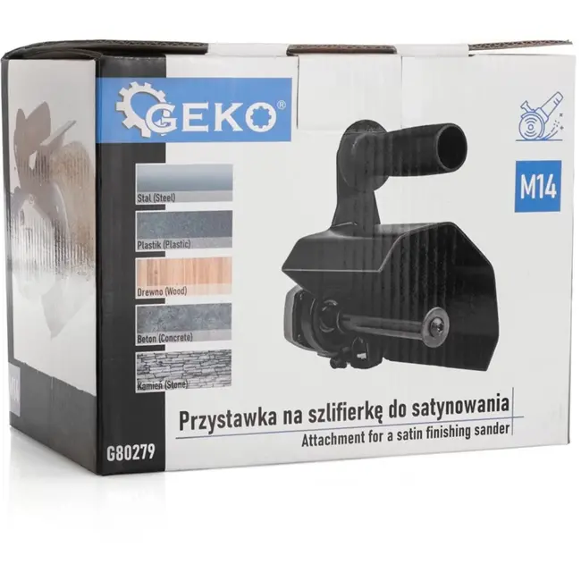 GEKO Multifunctionele haakse slijper opzetstuk - M14 - Voor satijn afwerking en polijsten