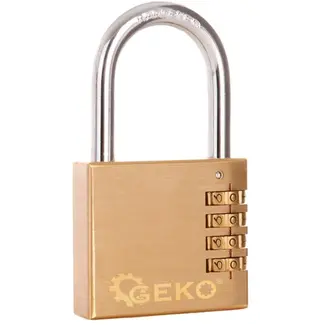 GEKO Messing combinatieslot - 4-cijferig - 60mm - Weerbestendig - 10.000 combinaties