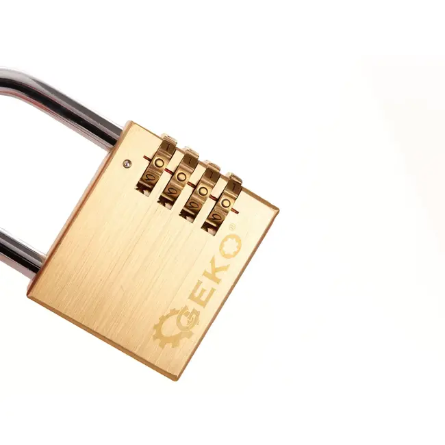 GEKO Messing combinatieslot - 4-cijferig - 60mm - Weerbestendig - 10.000 combinaties