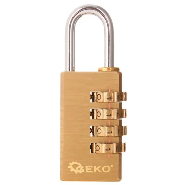 GEKO Messing combinatieslot - 4-cijferig - 28mm - Weerbestendig - 10.000 combinaties