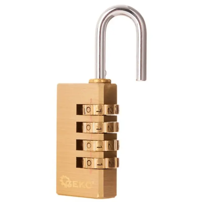 GEKO Messing combinatieslot - 4-cijferig - 28mm - Weerbestendig - 10.000 combinaties