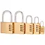 GEKO Messing combinatieslot - 4-cijferig - 28mm - Weerbestendig - 10.000 combinaties