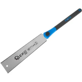 GEKO Japanse zaag - dubbelzijdig - 320mm - ergonomisch - vervangbaar mes - zwart-blauw