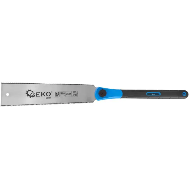 GEKO Japanse zaag - dubbelzijdig - 320mm - ergonomisch - vervangbaar mes - zwart-blauw