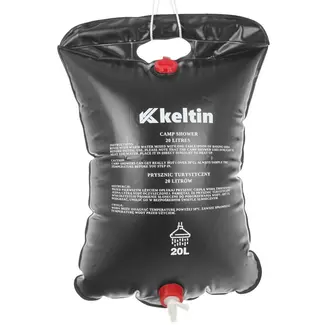 Keltin Draagbare zonnedouche - 20L - Lichtgewicht - Zwart - Voor kamperen en reizen
