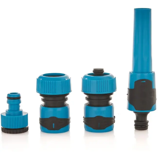 GEKO 3/4" 4-delige slangconnector set - Duurzaam TPR - Efficiënt watergebruik