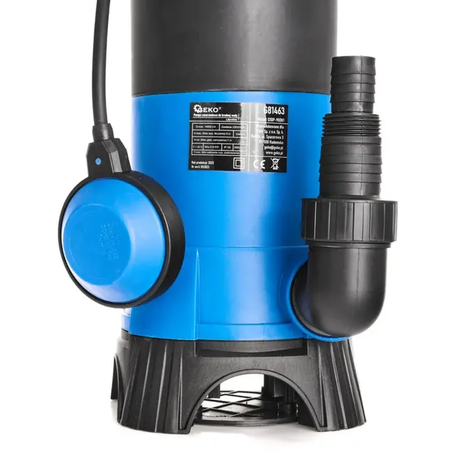 GEKO Krachtige dompelpomp voor vuil water - 900W - Automatische vlotterschakelaar - 14.000 l/u - 7m diepte - 10m kabel