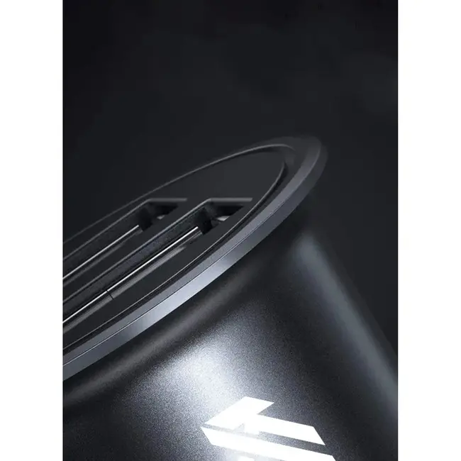 Keltin Mini autolader - 24W - 4.8A - compact - glanzend zwart - dubbele USB-poorten